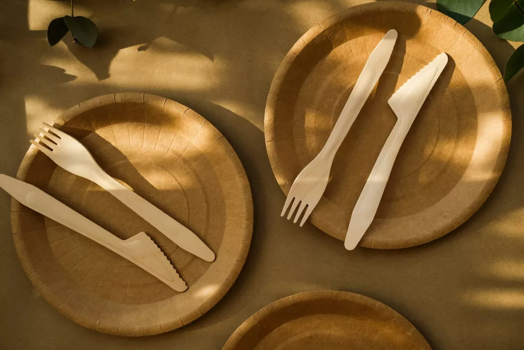 Biodegradable eating utensils.